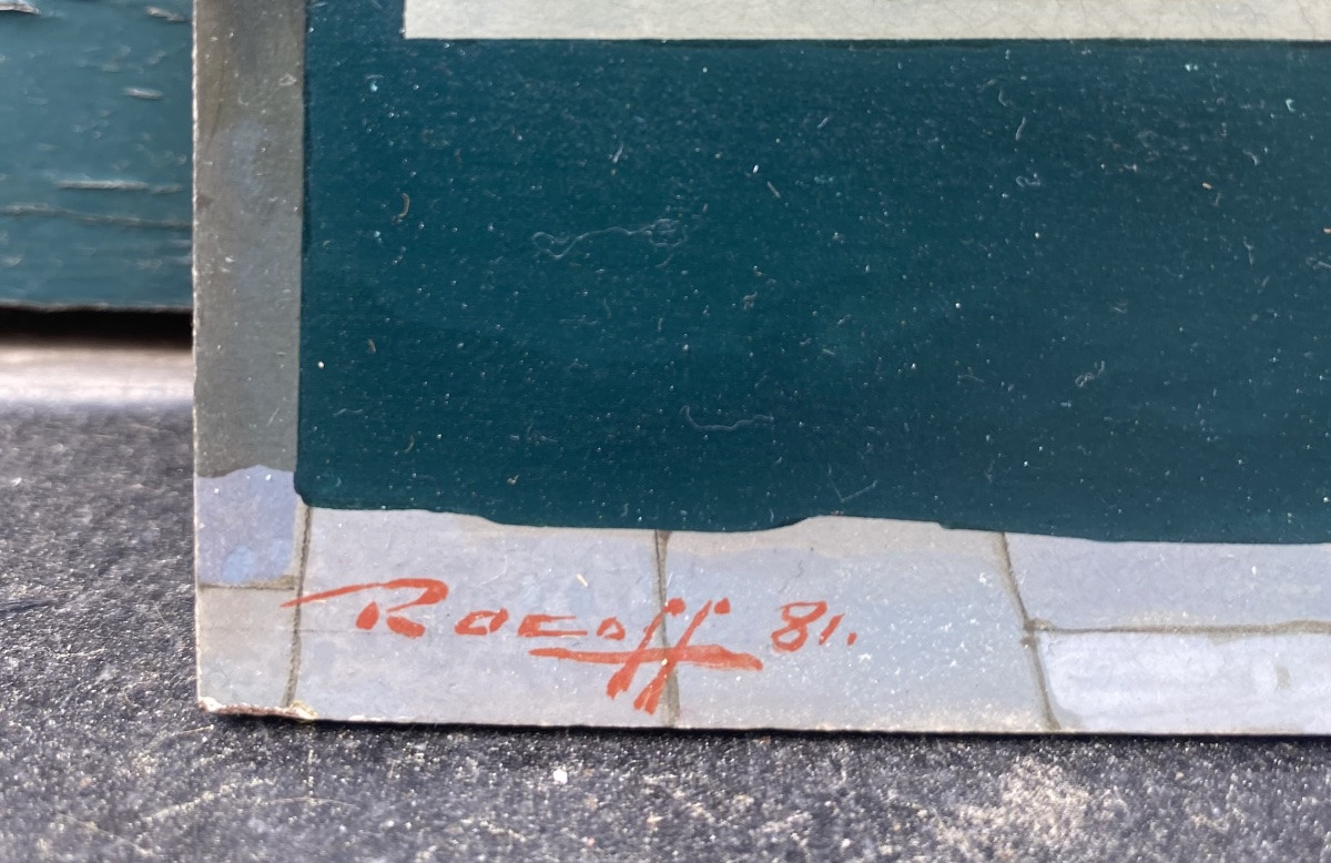 Rastislaw Racoff ( 1904-1982).  Paris Street, 1981. Oil On Panel.  Signed Lower Left.-photo-2