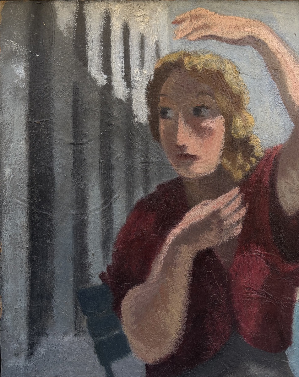 Bertrand Mogniat Duclos (1903–1887). Young Woman In Venice. Oil On Cardboard, Signed. -photo-3
