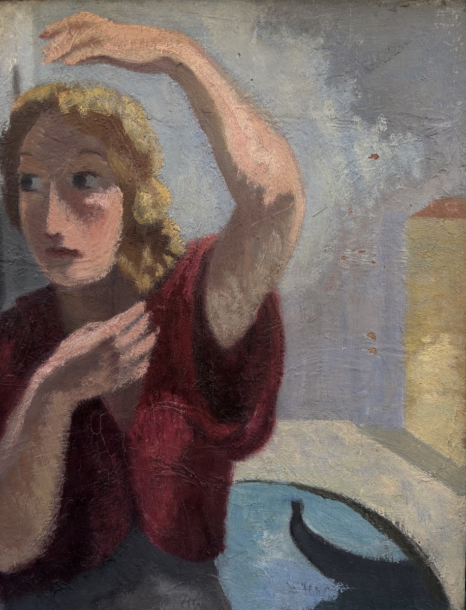 Bertrand Mogniat Duclos (1903–1887). Young Woman In Venice. Oil On Cardboard, Signed. -photo-4