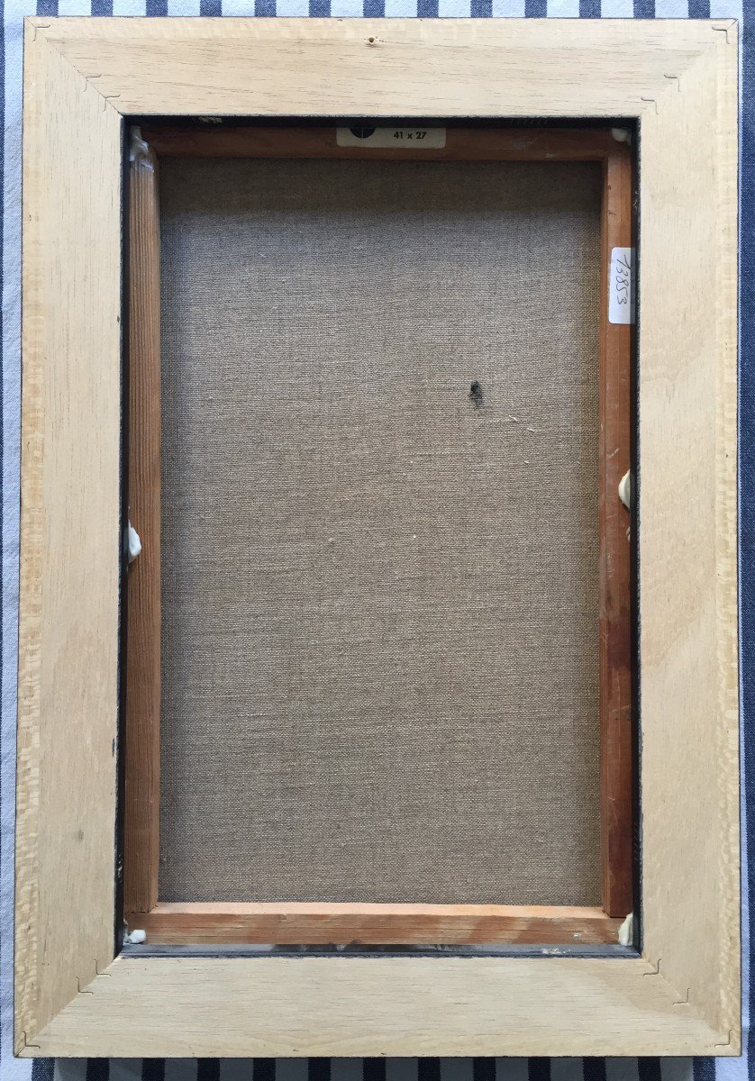 Marie Thérèse Bourrat (born In 1938). Le Téléphone, 1971. Oil On Canvas, Signed.-photo-4