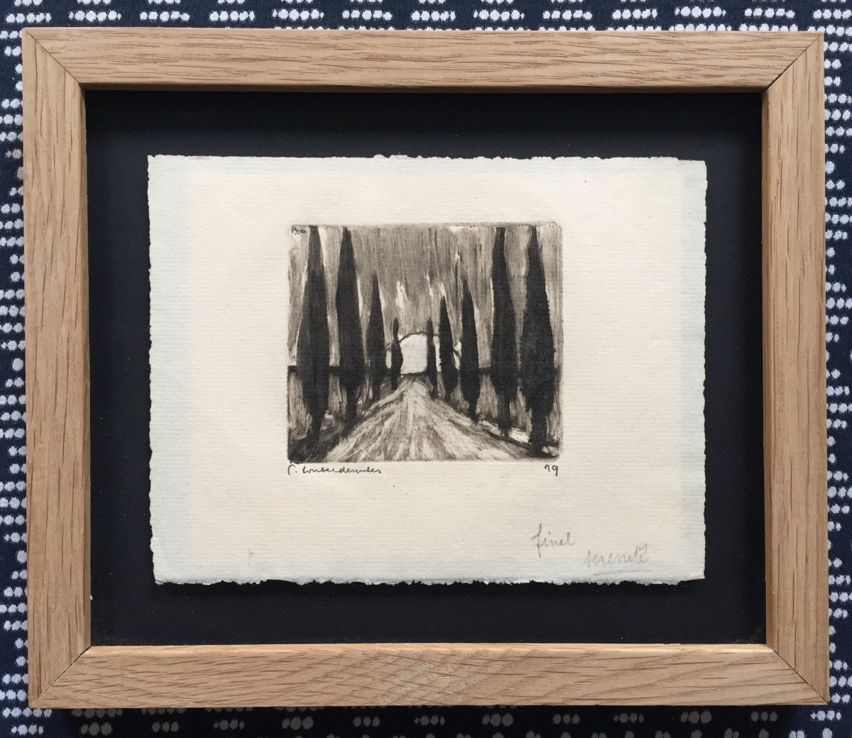 Pierre Combet Descombes (1885-1966). Sérénité, 1919. Monotype, Signed, Titled And Dated.-photo-3