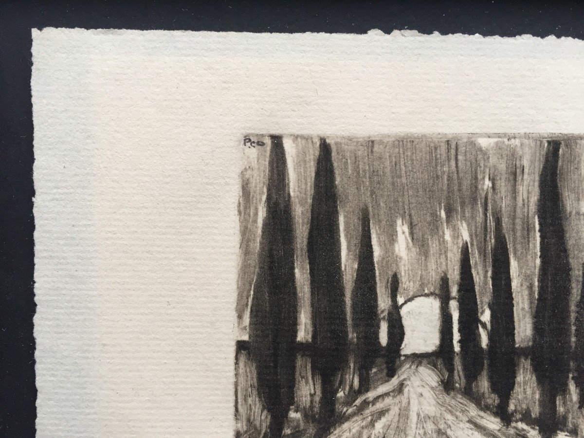 Pierre Combet Descombes (1885-1966). Sérénité, 1919. Monotype, Signed, Titled And Dated.-photo-2