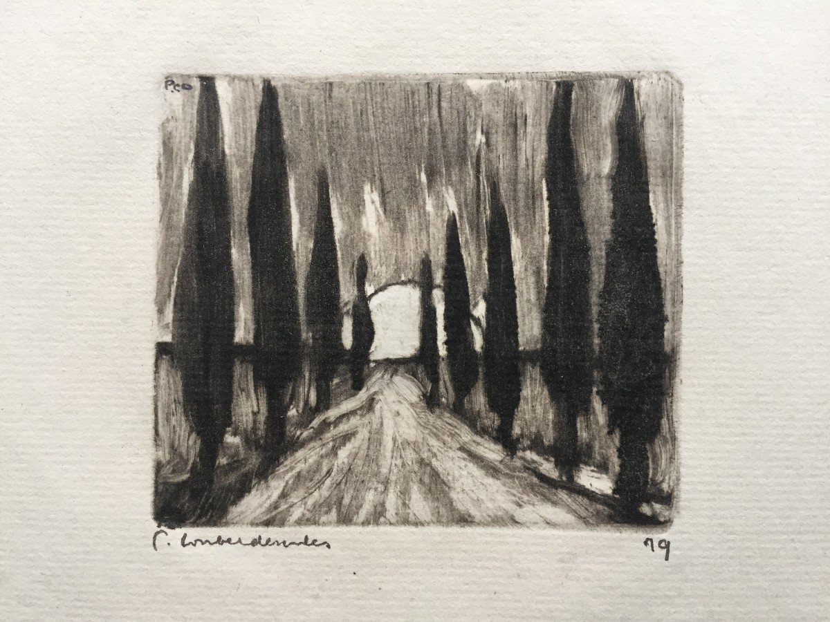 Pierre Combet Descombes (1885-1966). Sérénité, 1919. Monotype, Signed, Titled And Dated.