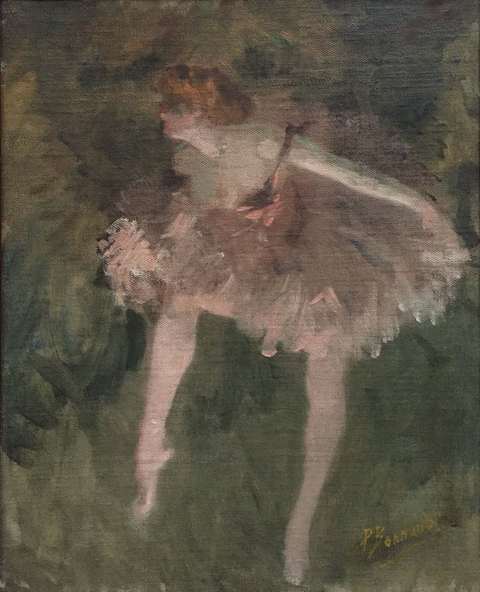 Pierre Bonnaud (1865-1930). Dancer. Oil On Canvas Mounted On Cardboard, Signed. Framework.