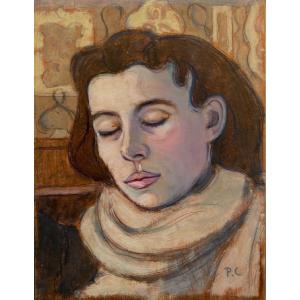 Pierre Charbonnier (1897-1978). The Sleep. Oil On Panel, Monogrammed, Signed And Titled.