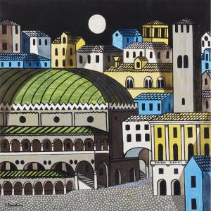 Fulvio Pendini (1907-1975). Padova, Italy. Oil On Panel, Signed Lower Left.