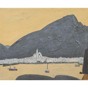Shigeyoshi Koyama (Né en 1940). Montaña Negra - Cadaqués, 2024. Huile sur toile. 