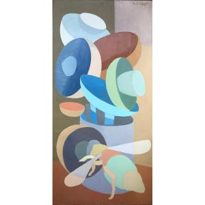 Émile Lafamé (1934-2017). L'Abeille, 1967. Huile Sur Toile, Signée Et Datée. 