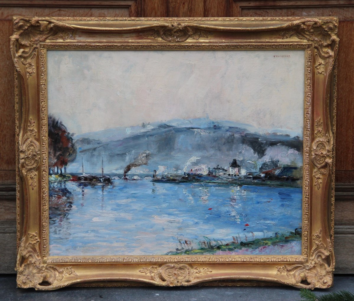 The Seine At St-cloud By Pierre Thevenet (1870-1937)-photo-2