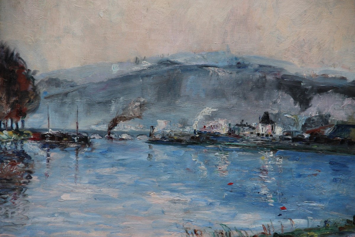 La SEINE à ST-CLOUD par Pierre THEVENET (1870-1937)-photo-4