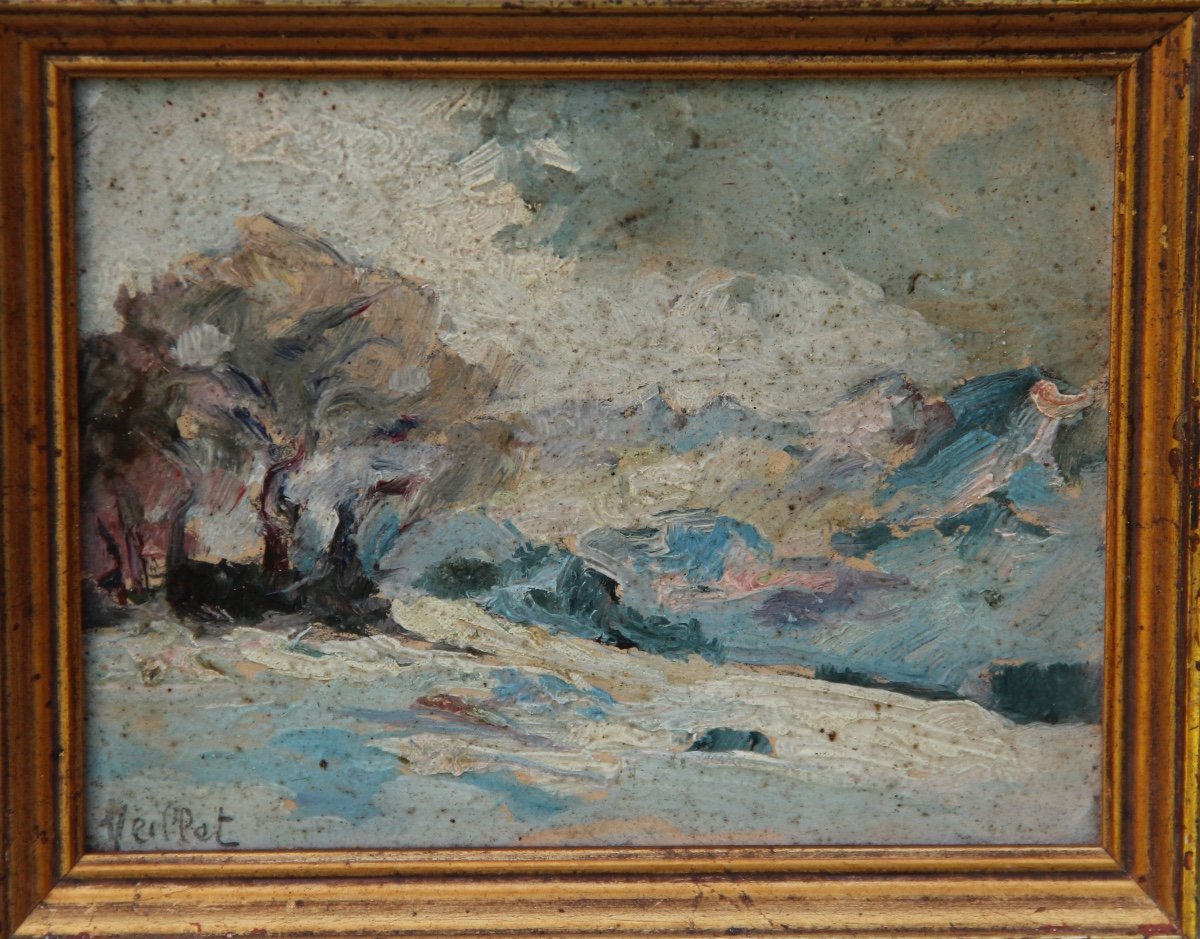 Snow Landscape By Alfred Veillet (1882-1958)