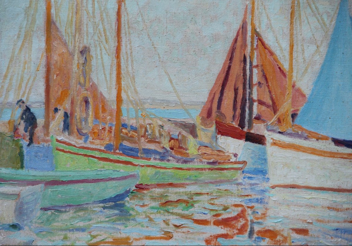 Brittany Le Pouliguen By Auguste-michel Colle