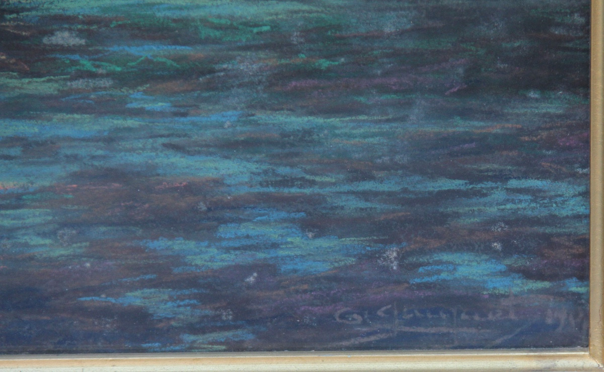 Pastel Marine Signed-photo-3