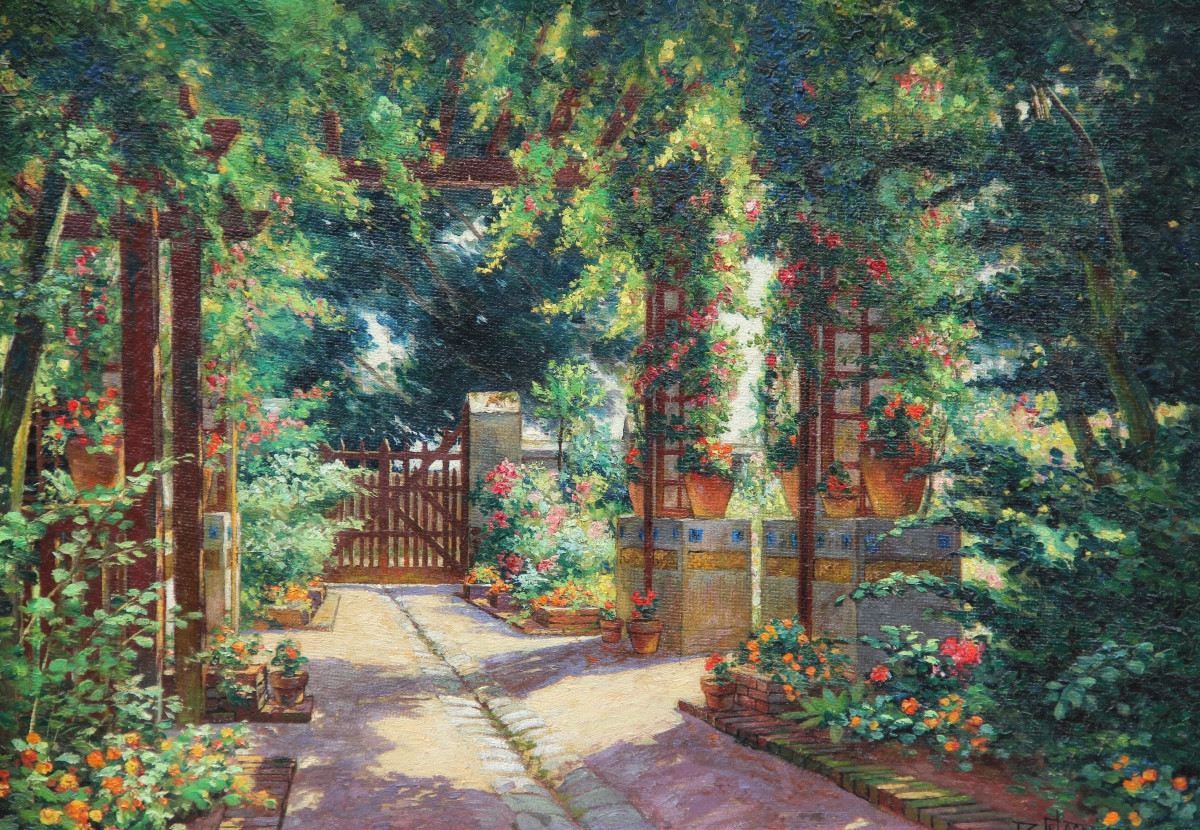 L'Allée FLEURIE par Pauline DELACROIX (1863-1912)-photo-4