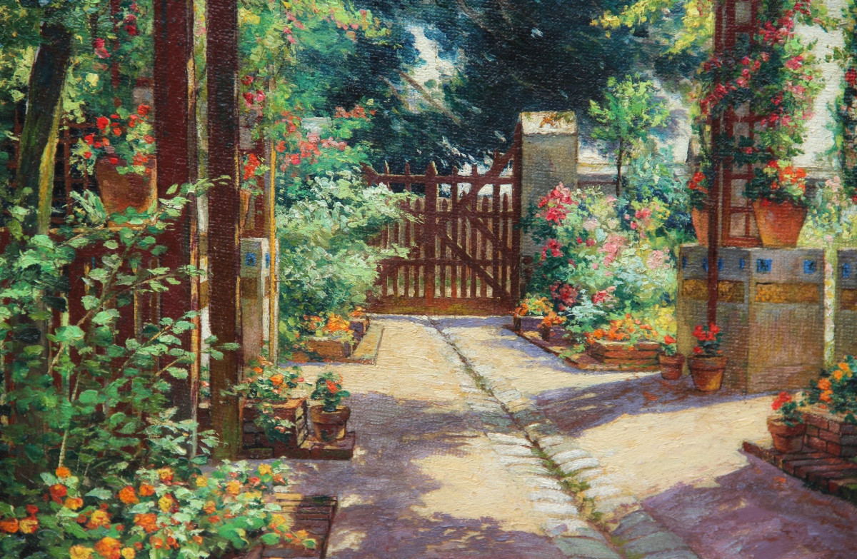 L'Allée FLEURIE par Pauline DELACROIX (1863-1912)-photo-1