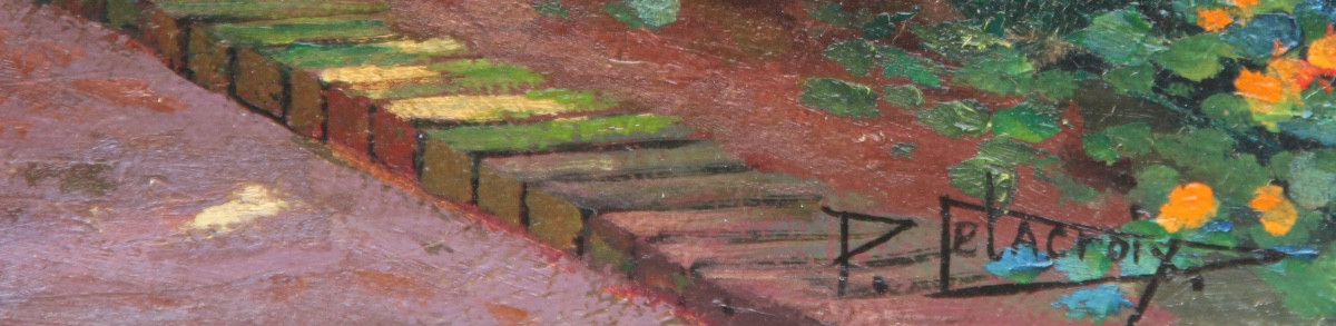 L'Allée FLEURIE par Pauline DELACROIX (1863-1912)-photo-3