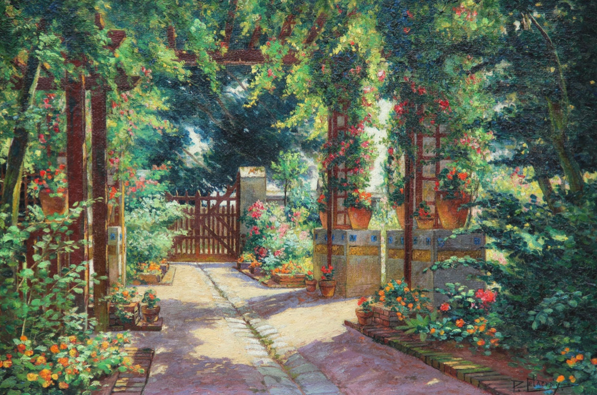 L'Allée FLEURIE par Pauline DELACROIX (1863-1912)