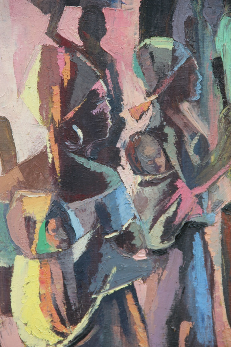 CONGO Scène de marché par Mupassi MEZO (1945-1991)
