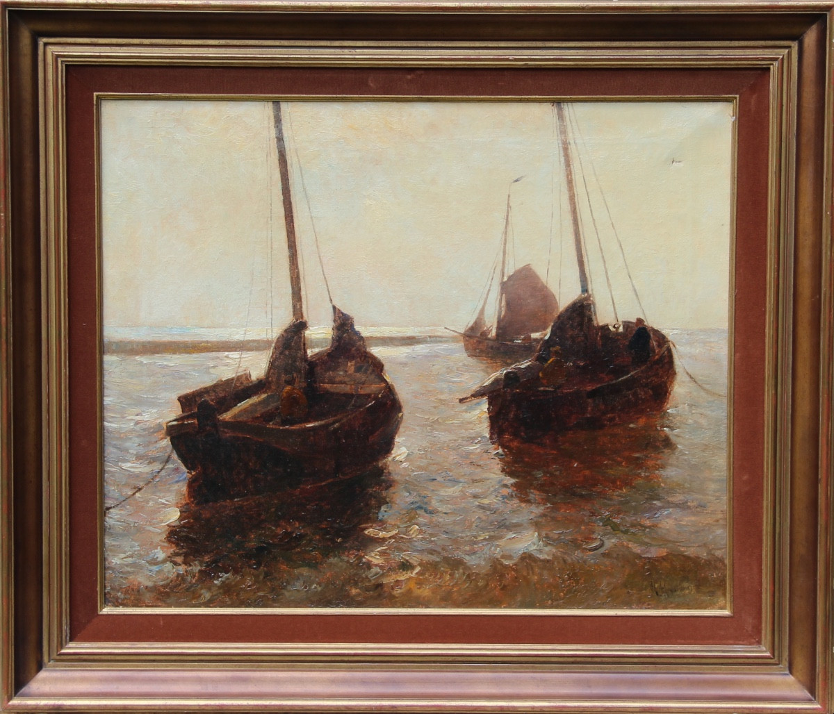 The Fishermen By Adrien-joseph Heymans (1839-1921)-photo-3