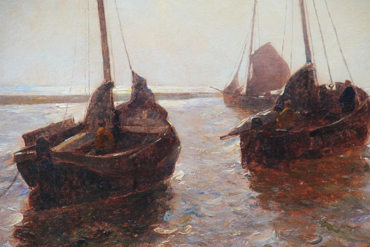 The Fishermen By Adrien-joseph Heymans (1839-1921)-photo-1