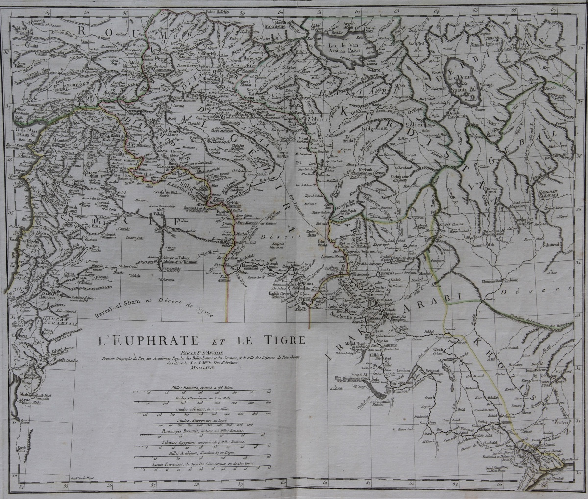 The Euphrates And The Tiger 1779 By Jean-baptiste d'Anville