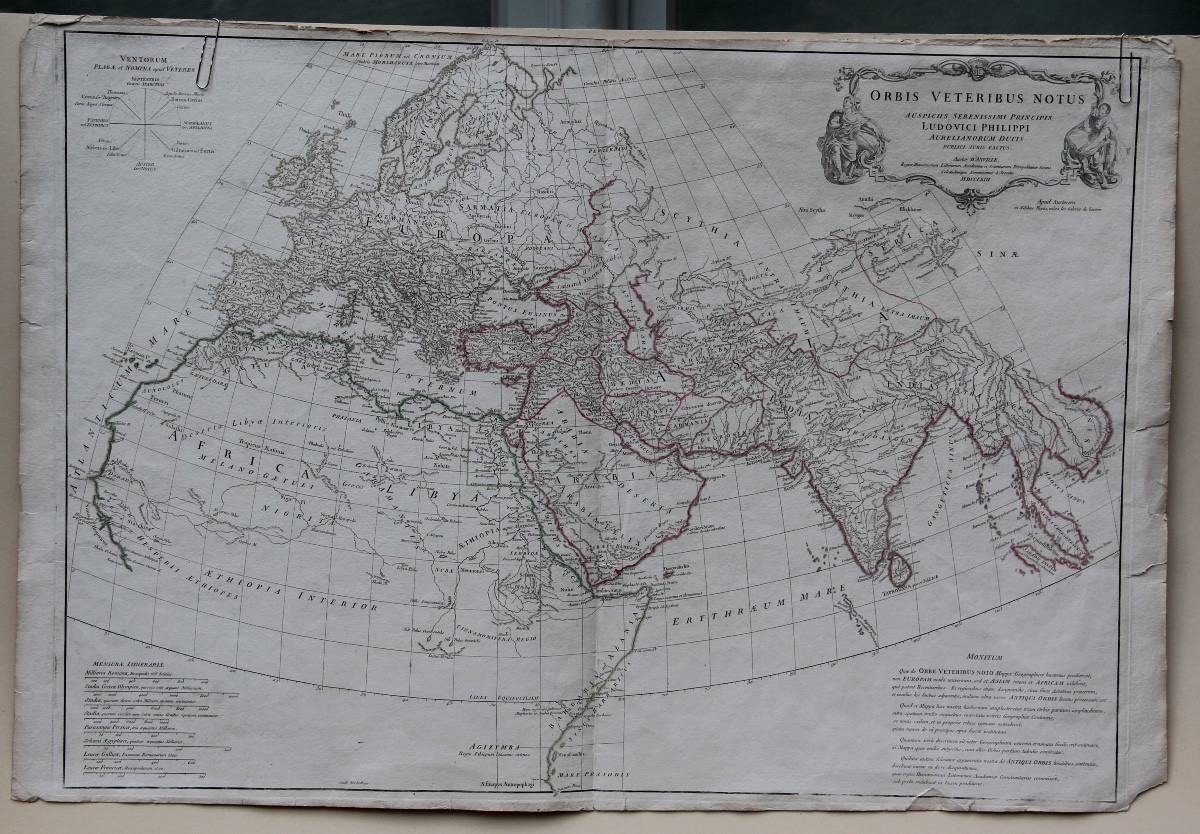 The World Known To The Ancients In 1763 By Jean-baptiste d'Anville-photo-2