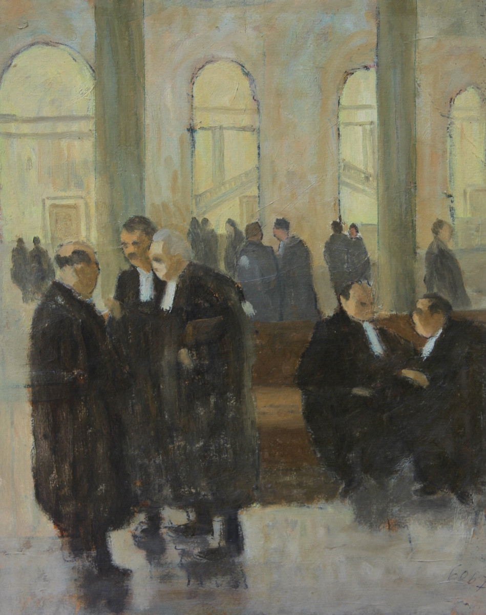Lawyers At The Palace Double-sided Oil