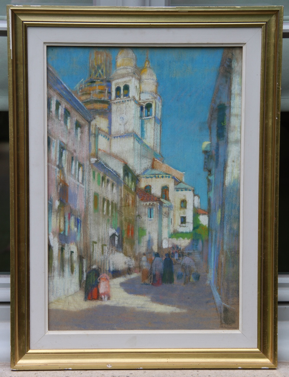 VENISE par l'américain Julius ROLSHOVEN (1858-1930)-photo-2
