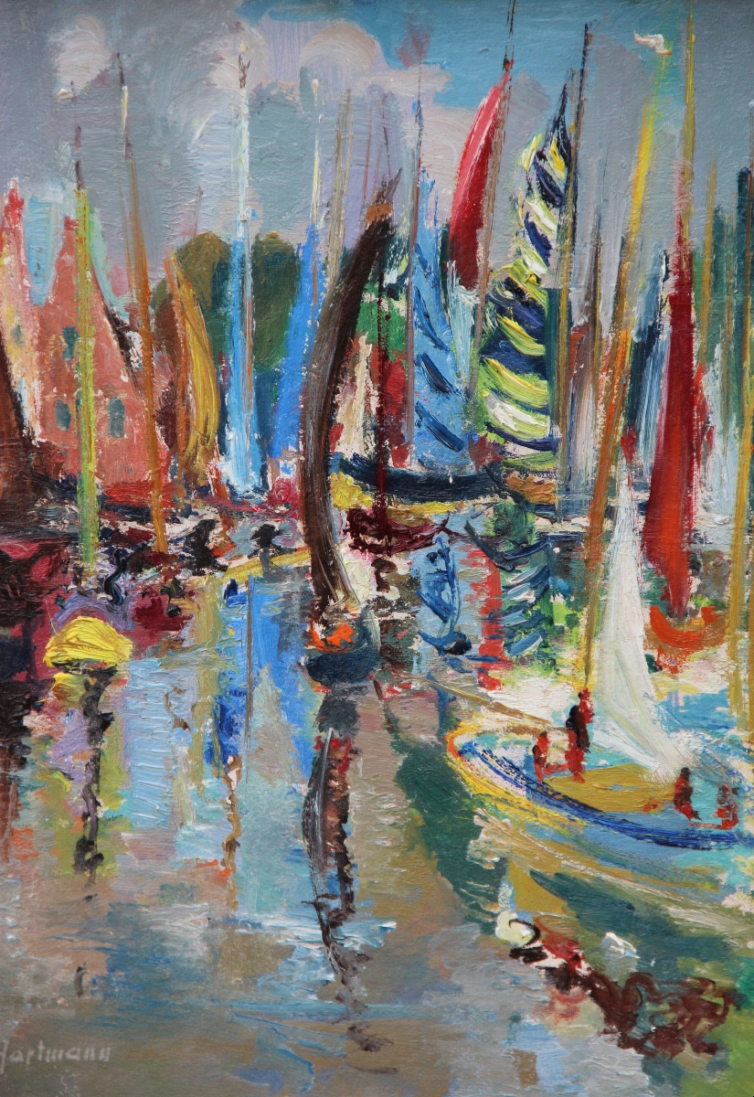 SUISSE : Les VOILIERS par Werner HARTMANN (1903-1981)