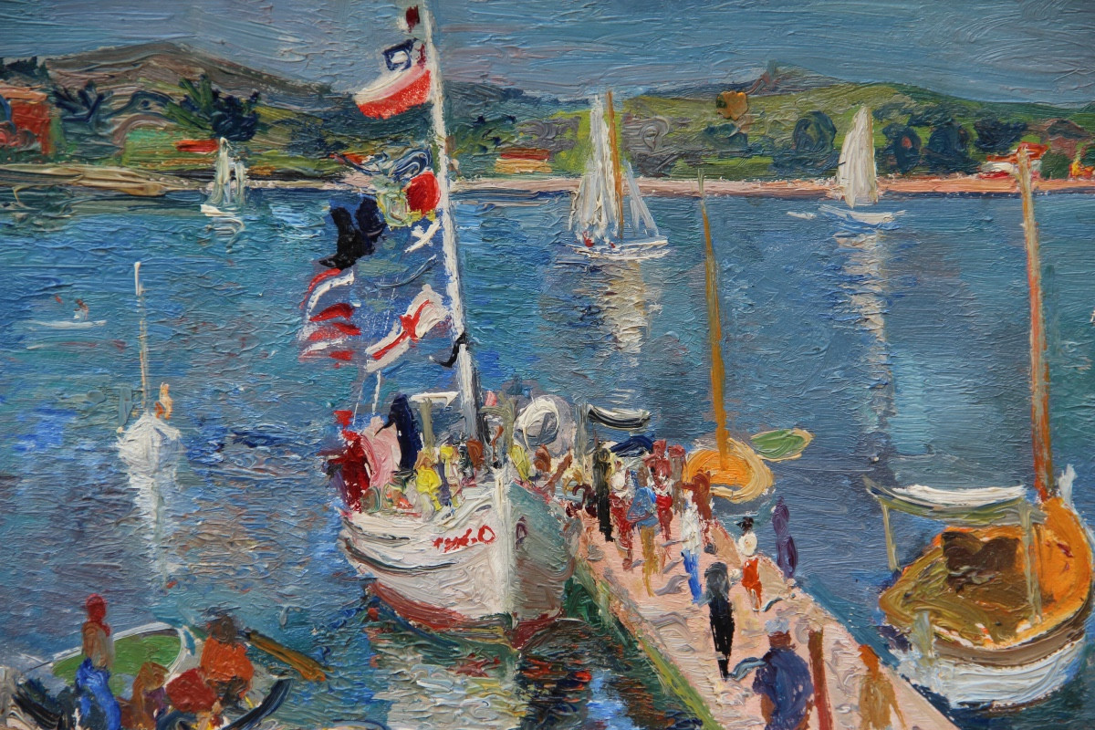 SUISSE : Sur le LAC  par Werner HARTMANN (1903-1981)