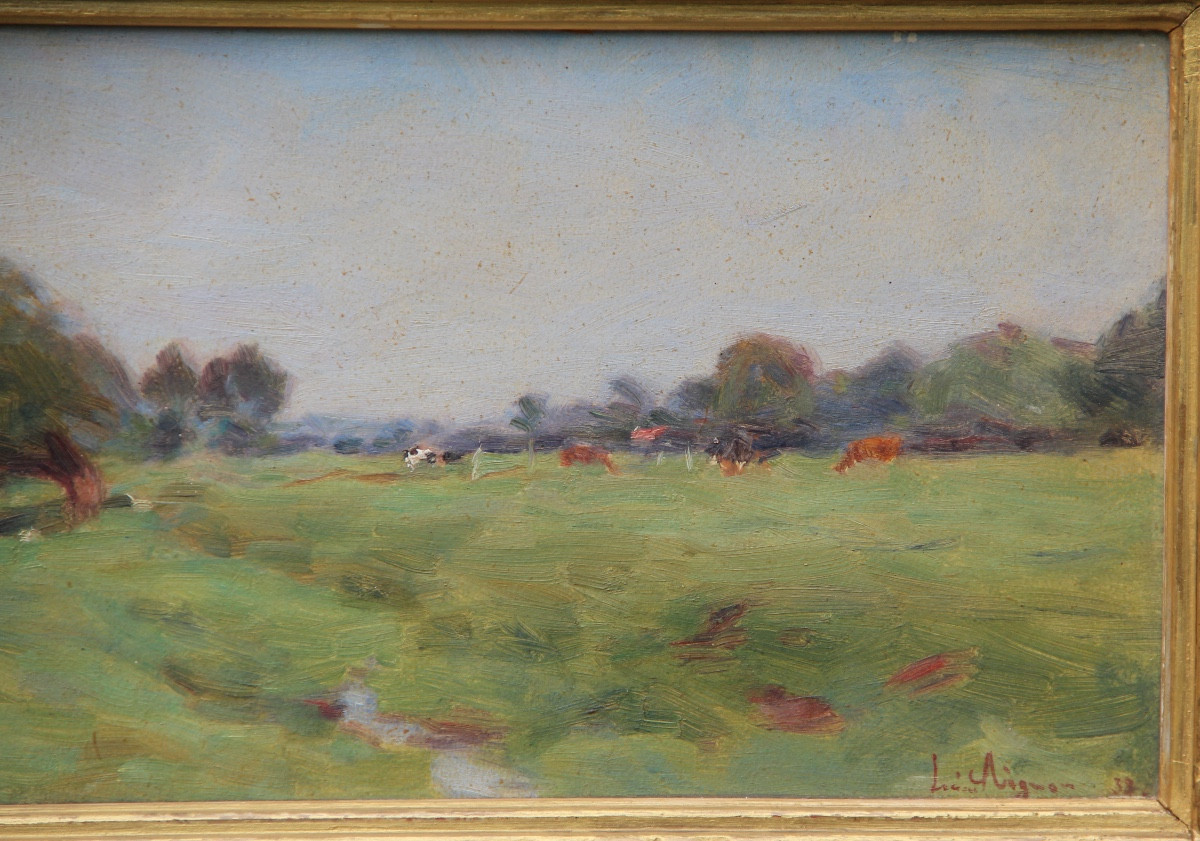 Paysage de l'OISE par Lucien MIGNON (1865-1944)-photo-4