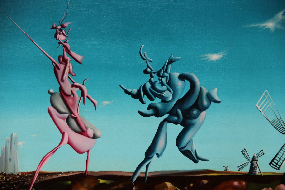 Surreaist Landscape By Georges Spiro (1909-1999)-photo-3