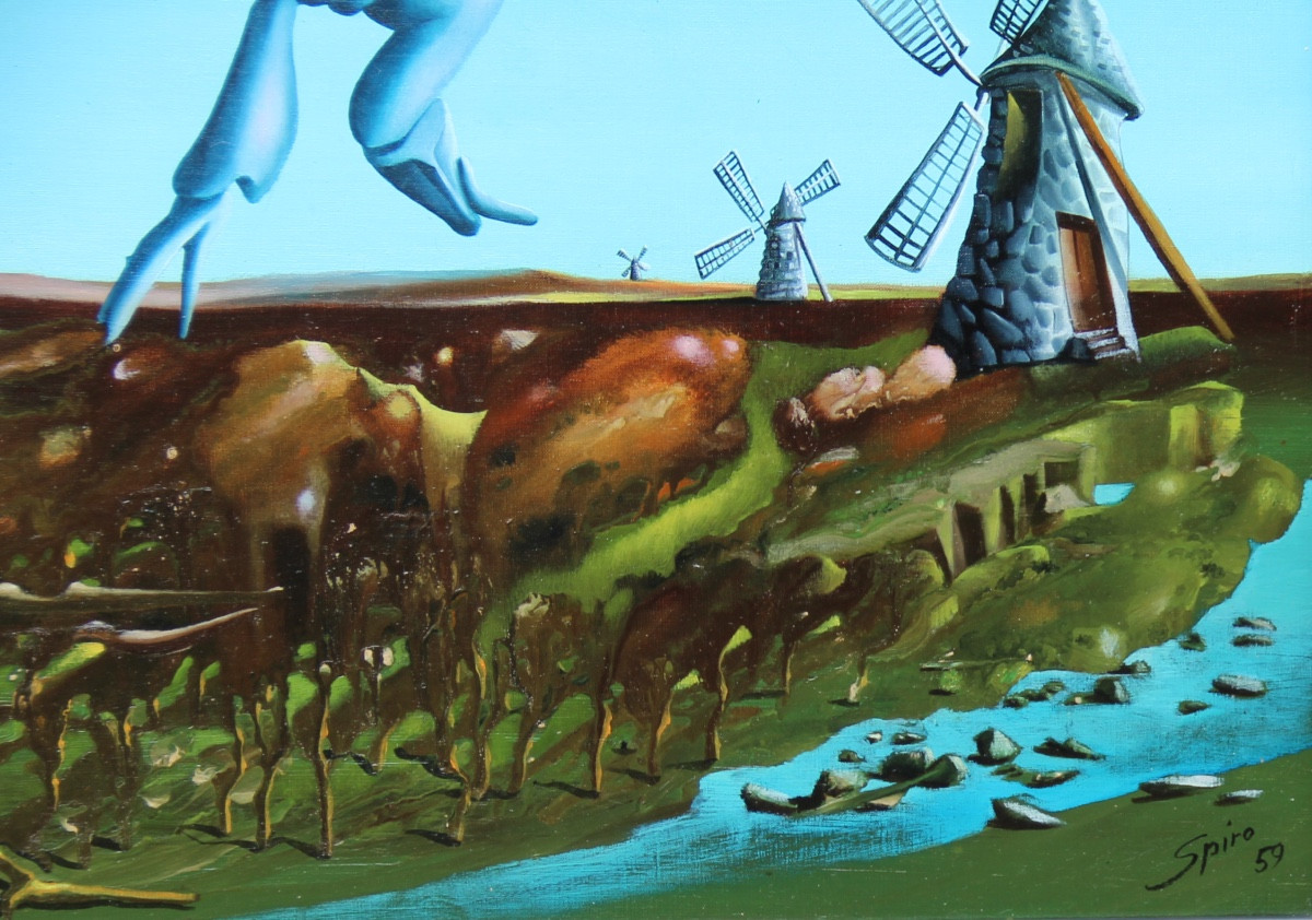 Surreaist Landscape By Georges Spiro (1909-1999)-photo-1