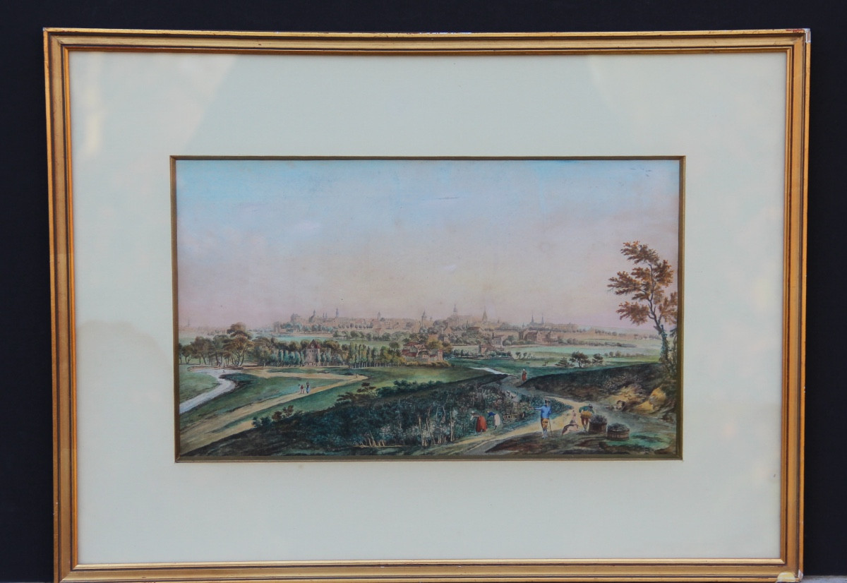 BEAUNE, la ville et les vendangeurs vers 1785-photo-2