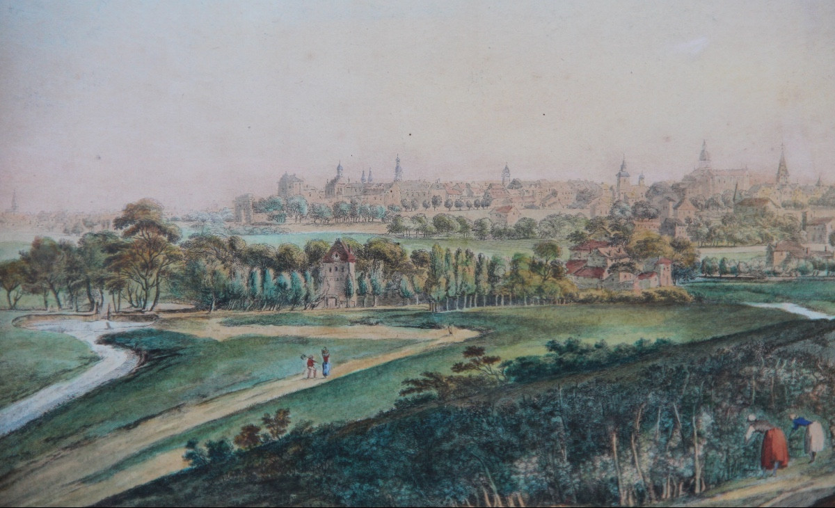 BEAUNE, la ville et les vendangeurs vers 1785-photo-1