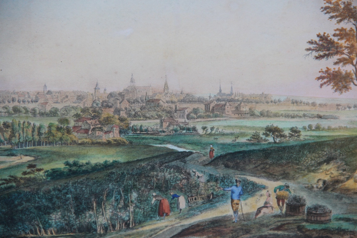 BEAUNE, la ville et les vendangeurs vers 1785-photo-2
