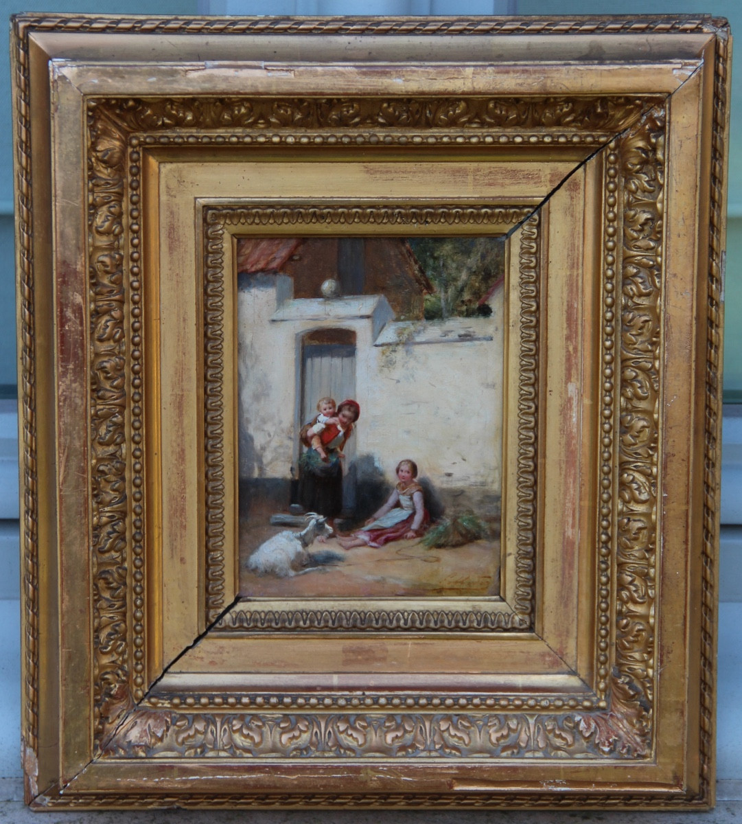 La Jeune Maman par Charles Auguste LOBBEDEZ (1825-1882)-photo-2