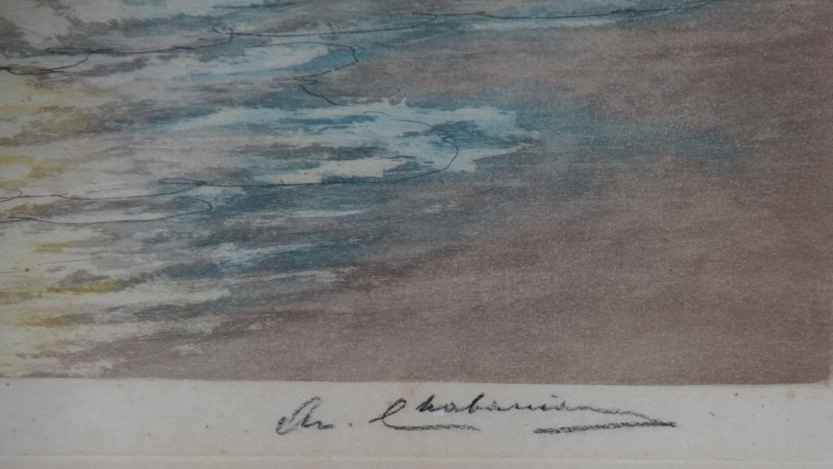 Sailing Boats At Sunset By Arsène Chabanian (1864-1949)-photo-3