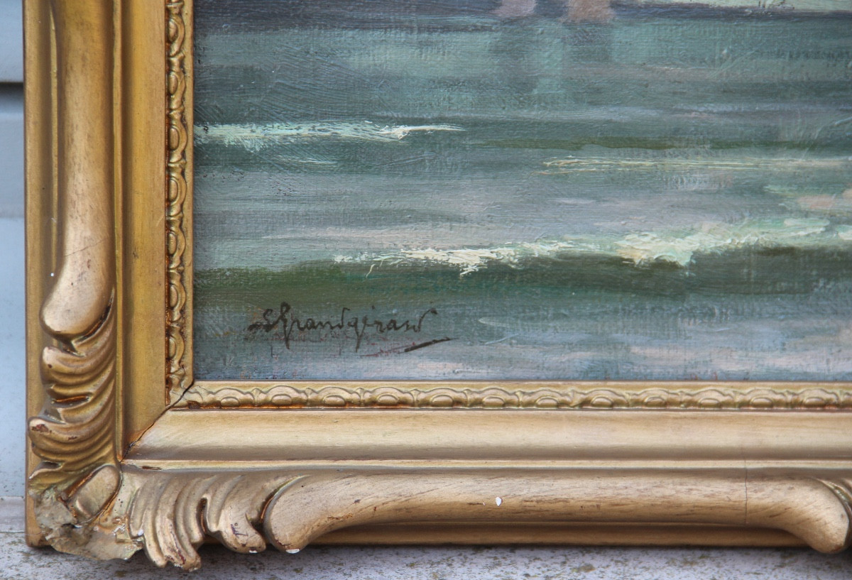 Sailing Vessels By Lucien Grandgerard (1880-1970)-photo-2