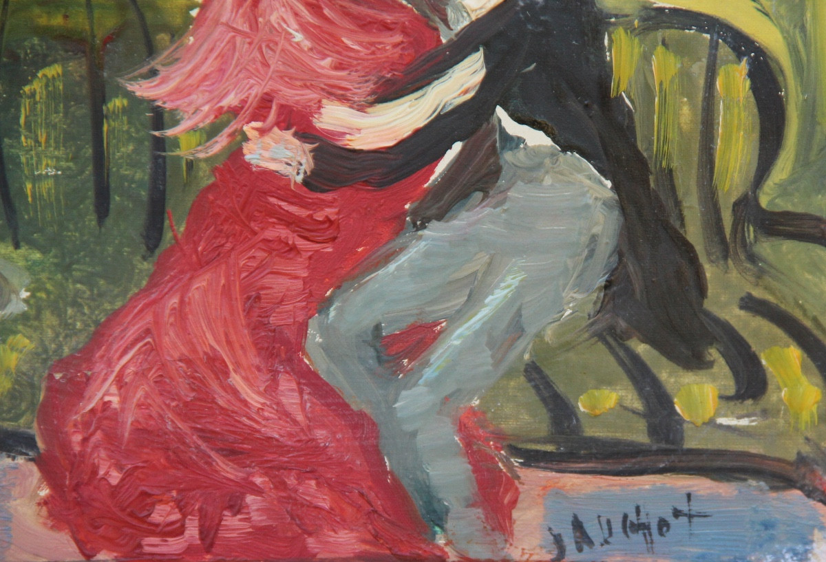 Le Couple Amoureux By Gabriel Dauchot (1927-2003)-photo-4