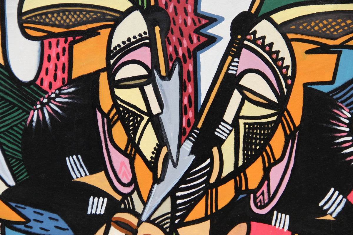 Congo: The Masks By E. Boungou 1984-photo-2