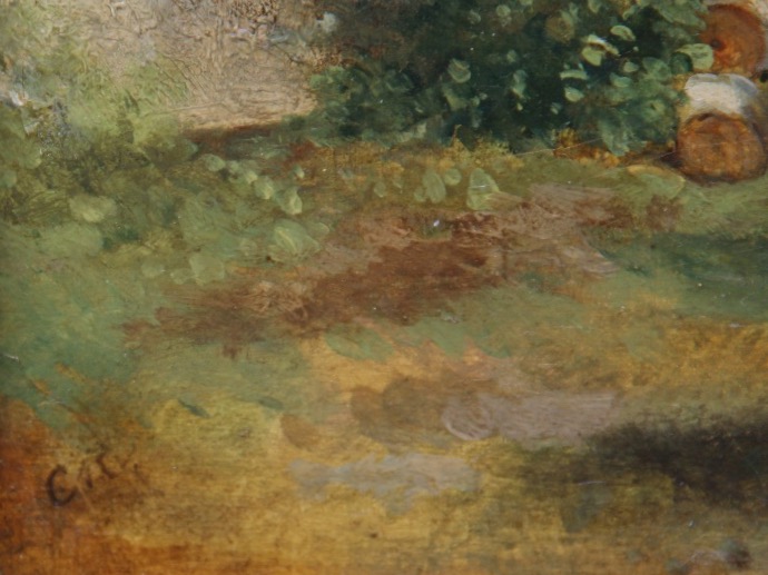 Paysage ensoleillé Ecole HOLLANDAISE XIXème signée-photo-3