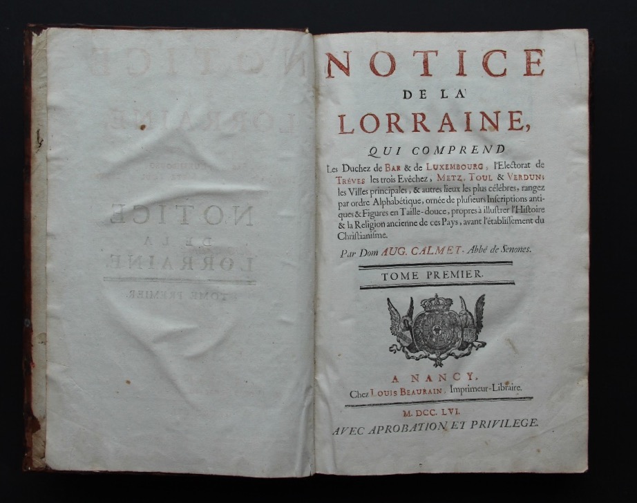 Notice de la LORRAINE par DOM CALMET 1756-photo-3