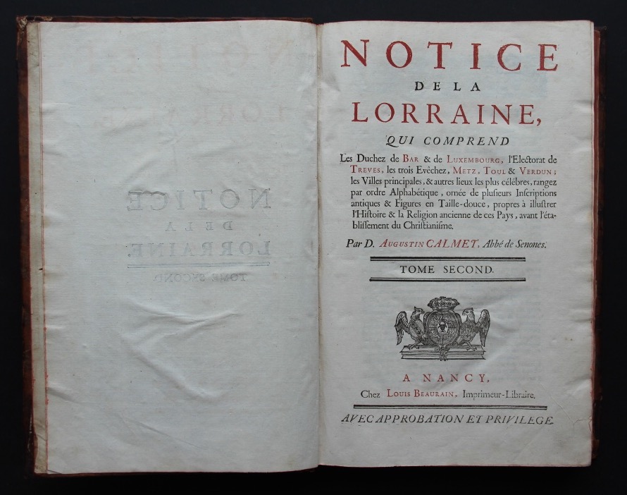Notice de la LORRAINE par DOM CALMET 1756-photo-3