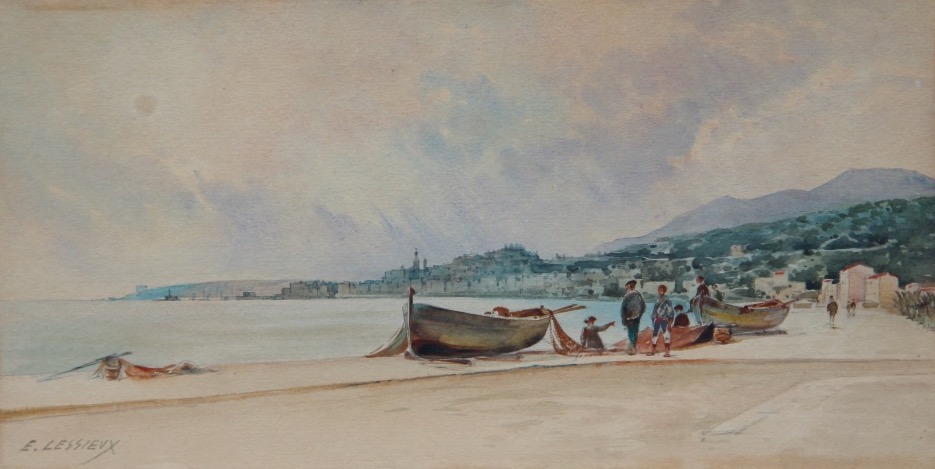 MENTON par Ernest LESSIEUX (1848-1925)