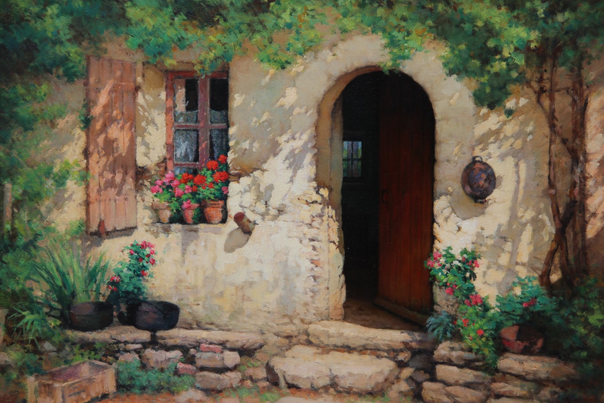 "breton Cottage" By Charles Perron (1893–1958)