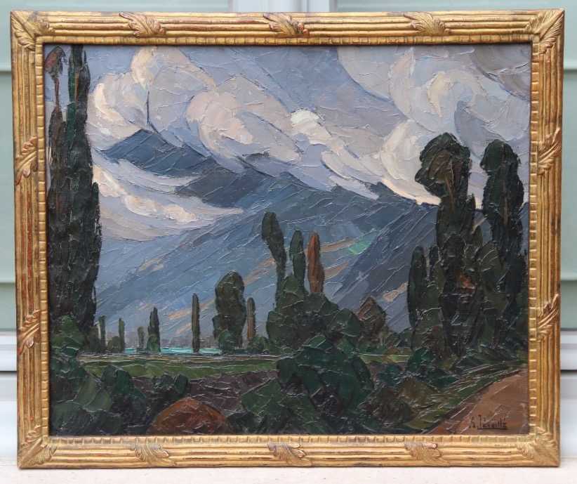 Paysage CUBISTE par André LEVEILLE (1880-1963)-photo-4