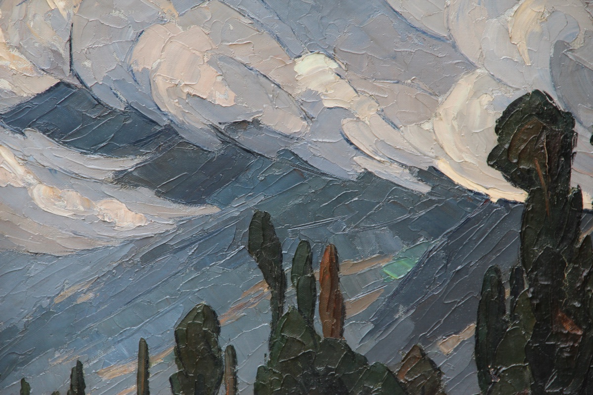 Paysage CUBISTE par André LEVEILLE (1880-1963)-photo-2