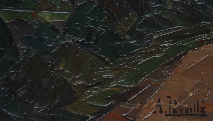 Paysage CUBISTE par André LEVEILLE (1880-1963)-photo-3