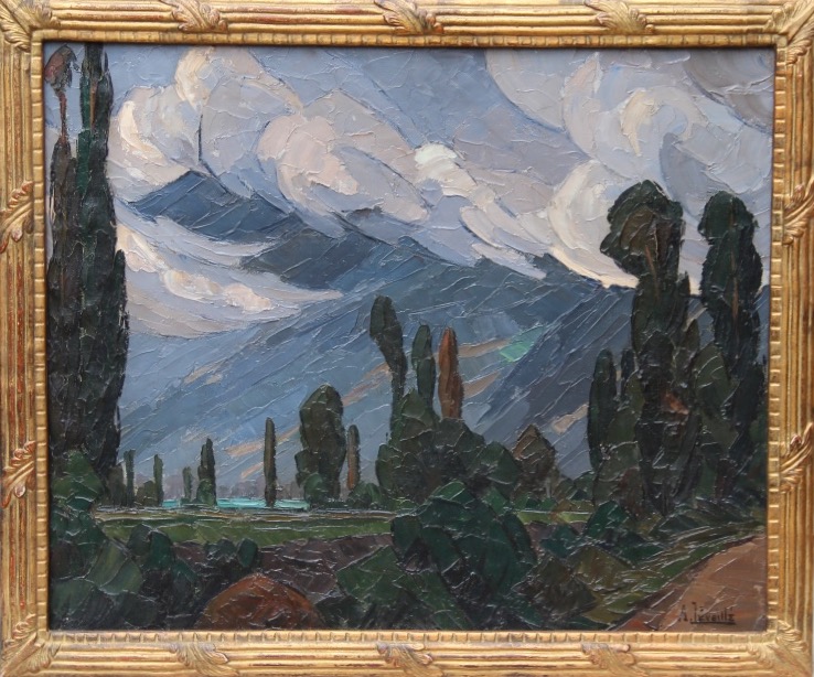 Paysage CUBISTE par André LEVEILLE (1880-1963)